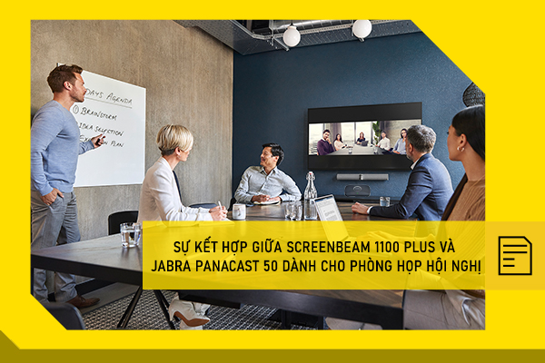 Sự kết hợp giữa ScreenBeam 1100 Plus và Jabra Panacast 50 dành cho phòng họp hội nghị