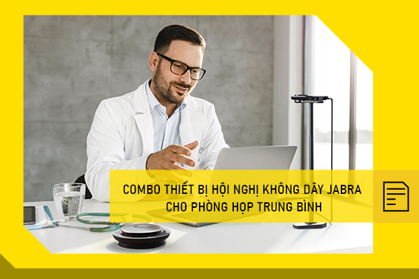Combo thiết bị hội nghị không dây Jabra cho phòng họp trung bình