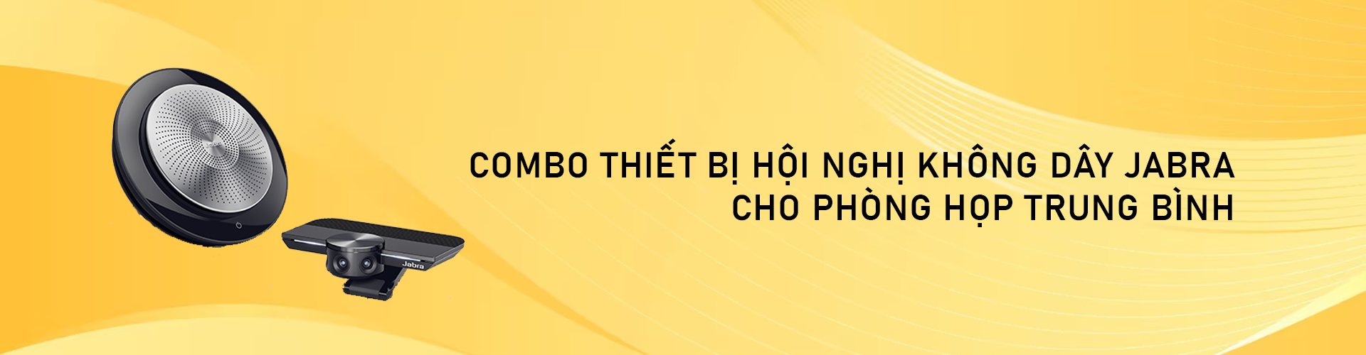 Combo thiết bị hội nghị không dây Jabra cho phòng họp trung bình