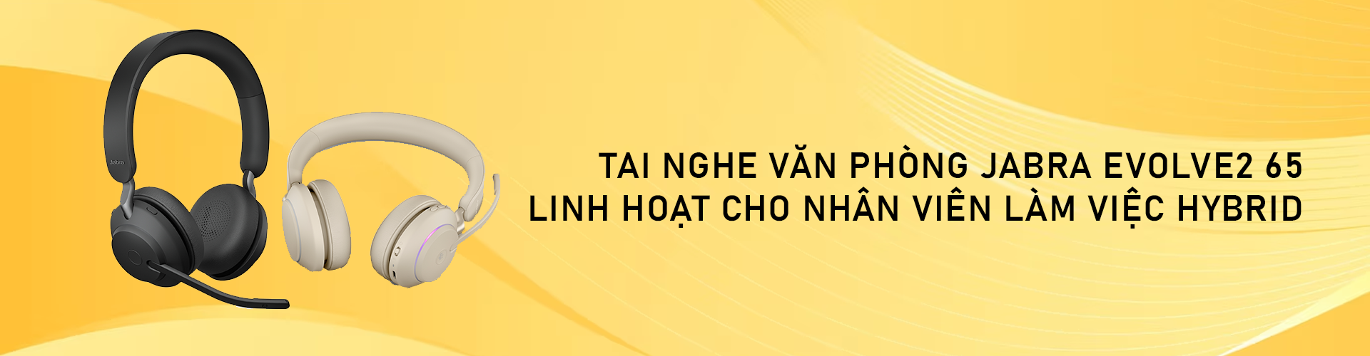 Tai nghe văn phòng Jabra Evolve2 65 linh hoạt cho nhân viên làm việc hybrid